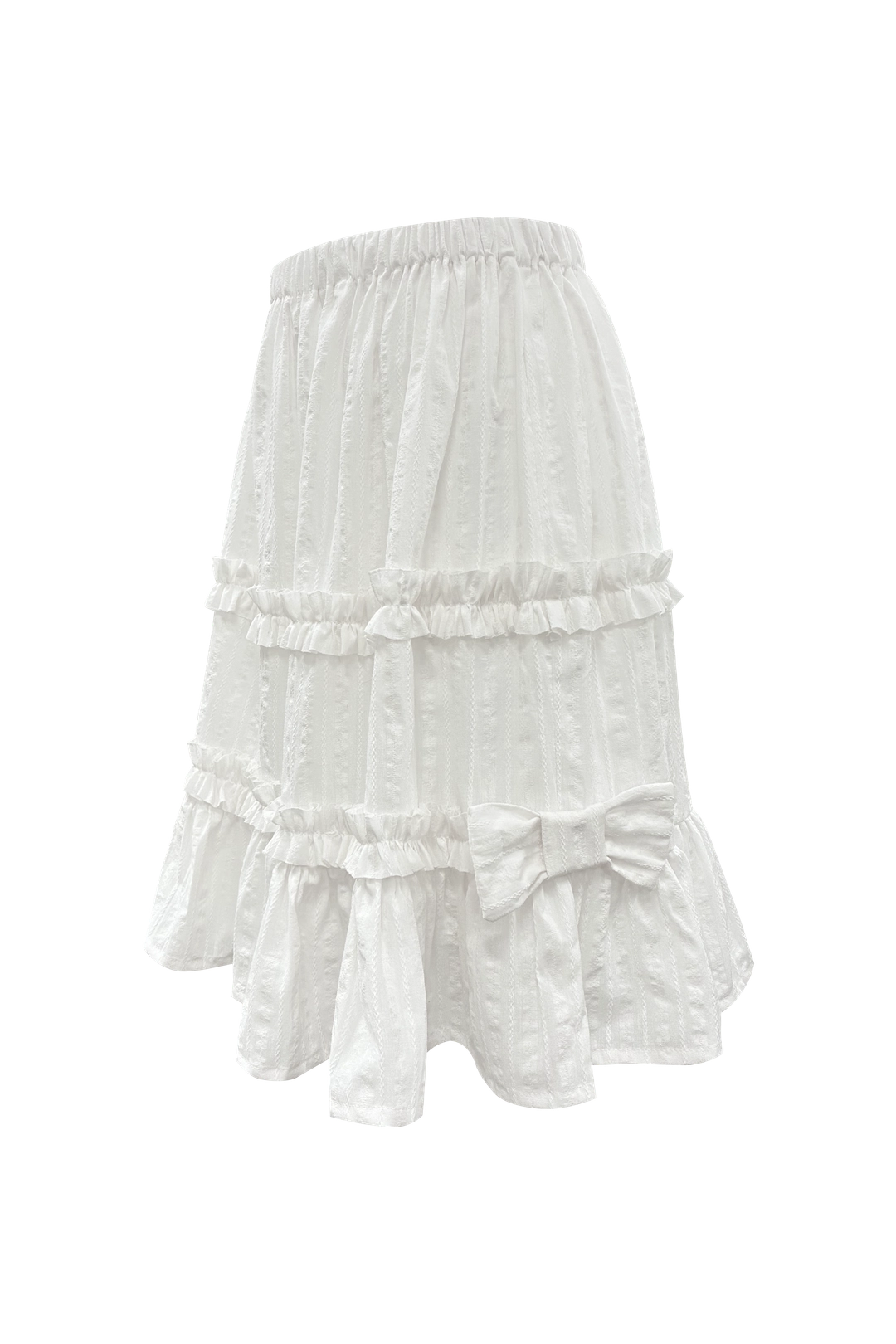 체메씨 BOW SHIRRING SKIRT (IVORY) 상품 이미지 3