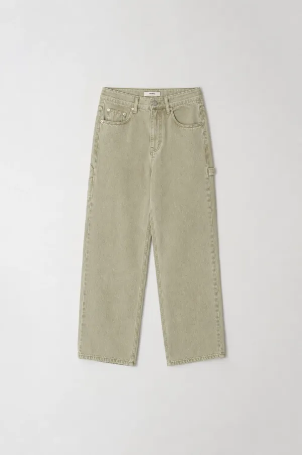 [2nd reorder] sage green carpenter denim