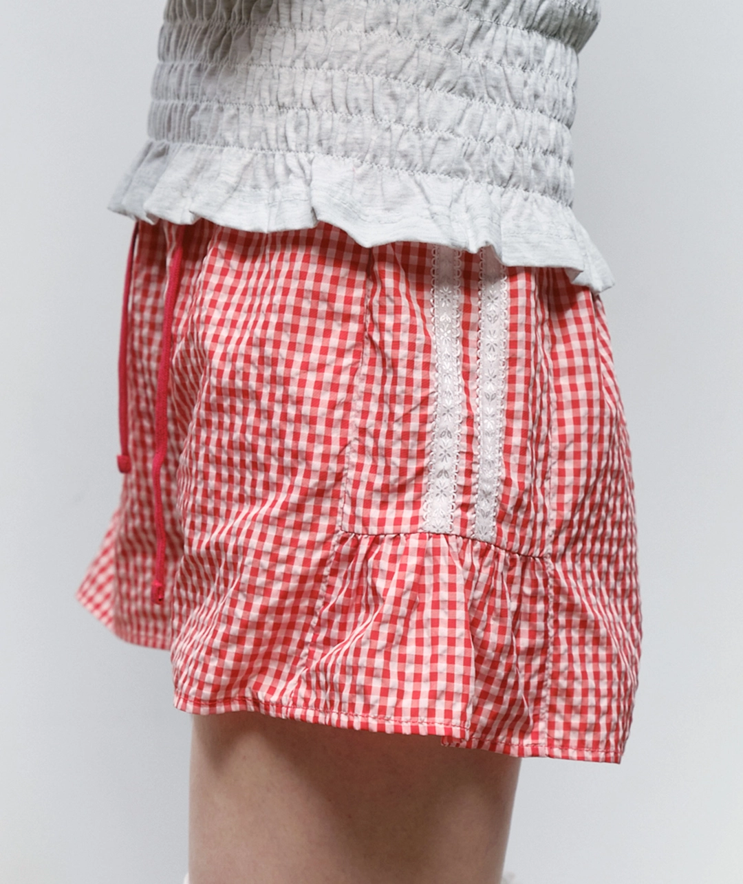 타입서비스 Side Lace Shorts [Red] 상품 이미지 2