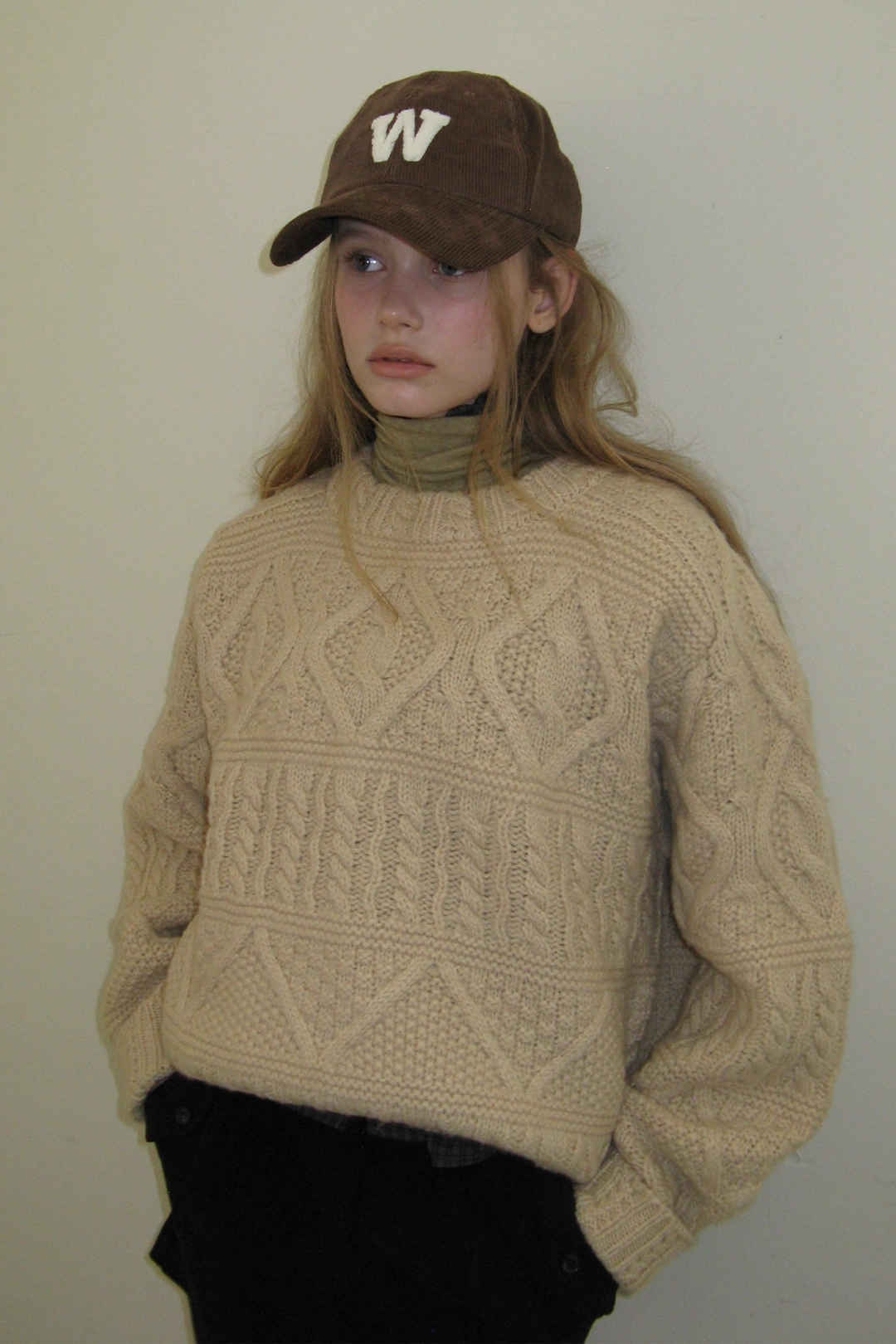 위드아웃썸머 Carol cable knit_beige 상품 이미지 2