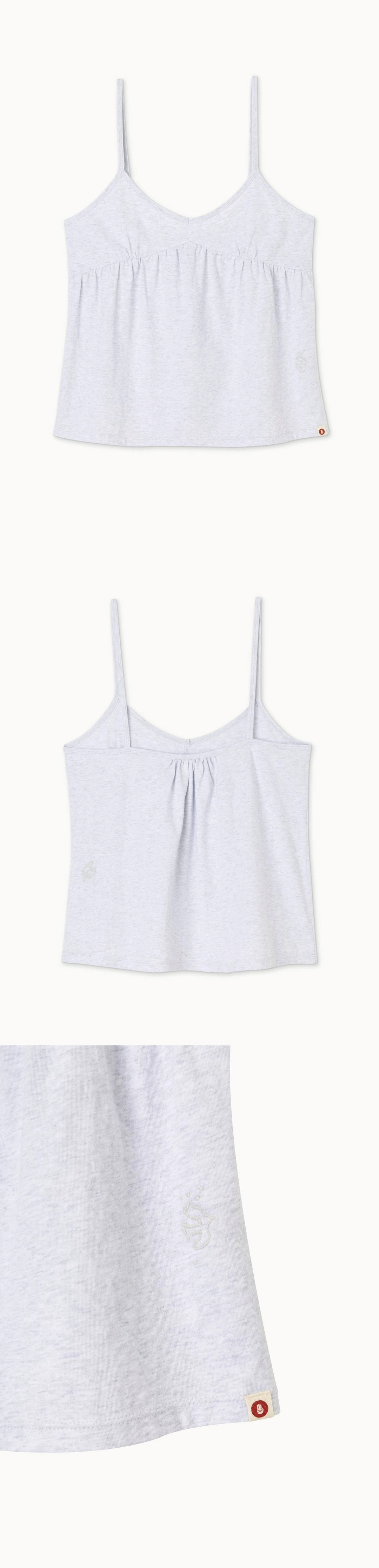 부디무드라 Kasih shirring top_Melange Grey 상품 이미지 1