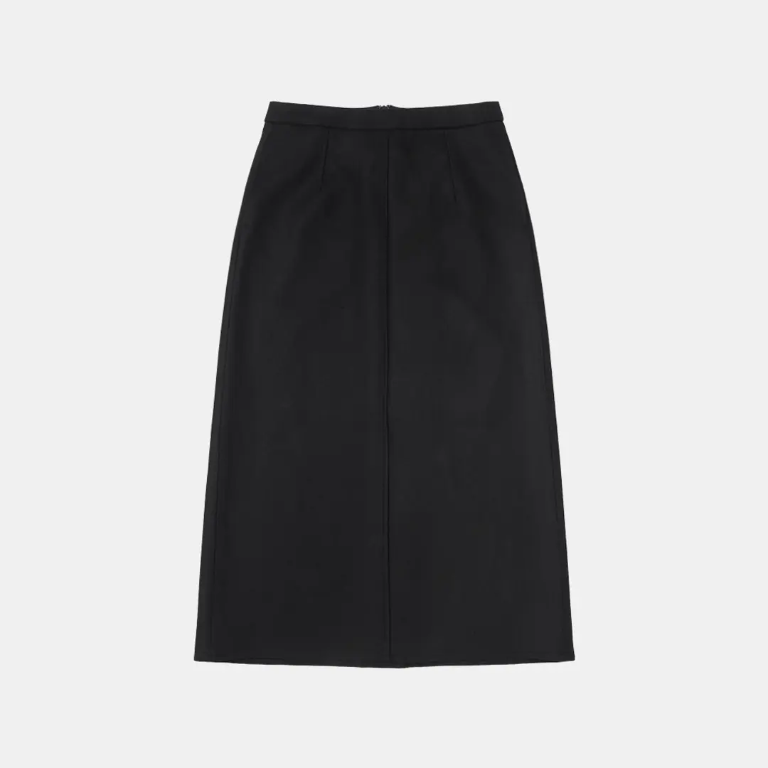 시야쥬 SIST9043 울 블렌드 그레이스 스커트_Black 상품 이미지 3