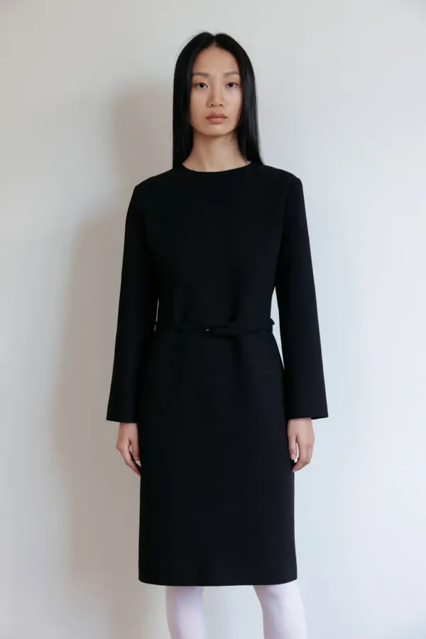 Round-Neck Line Dress (Black)
