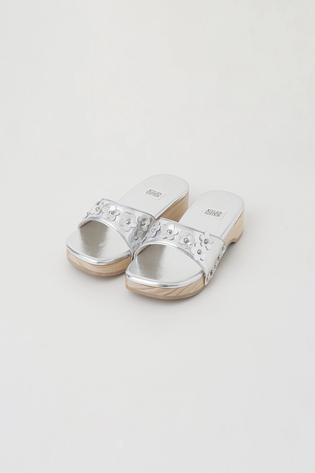 Flowers Platform Slides (silver)