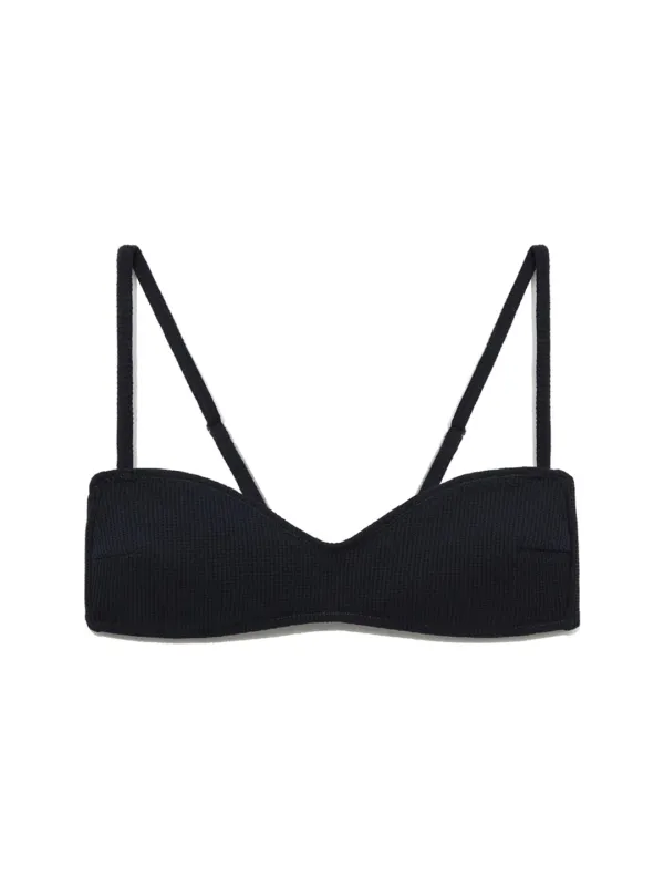 G WAFFLE BIKINI TOP (NAVY)
