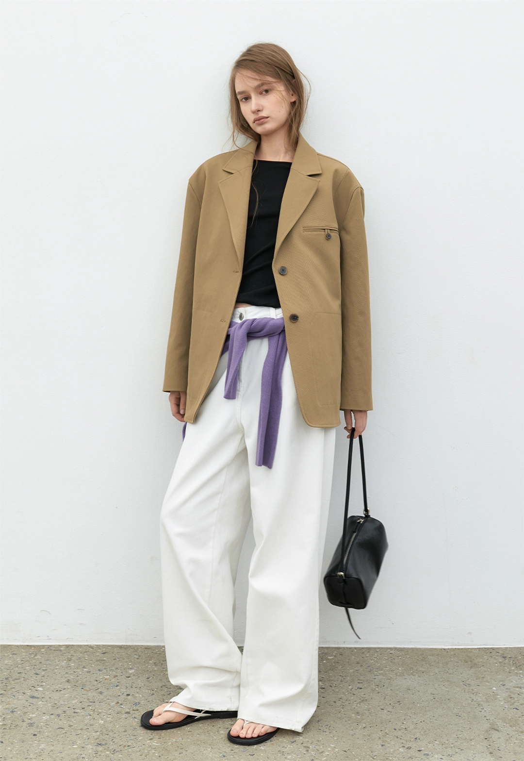 아뜰리에 나인 (JK-3074)BOYFRIEND FIT TWILL STITCH JACKET 상품 이미지 3