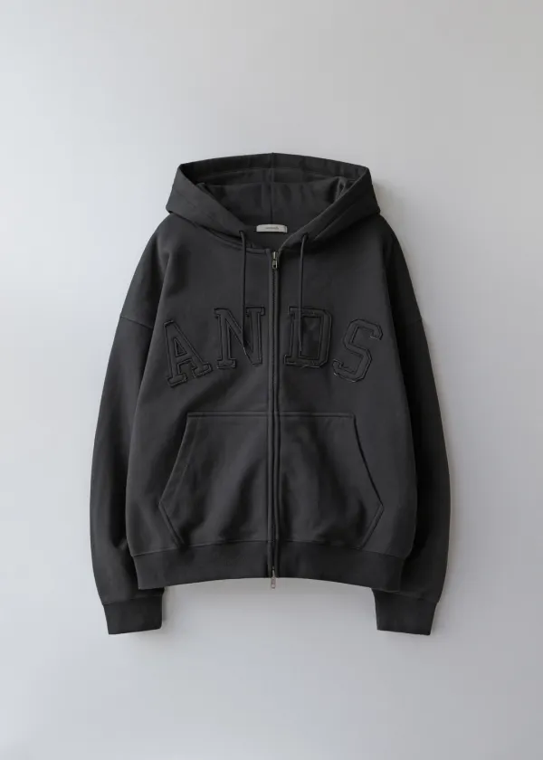 Penny logo hoodie zip-up (charcoal)