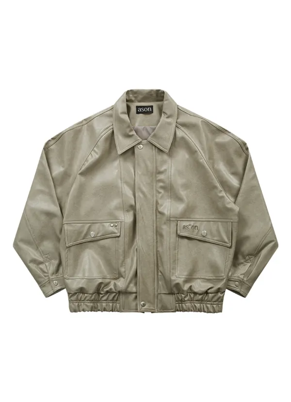 RILT LEATHER JACKET / BEIGE