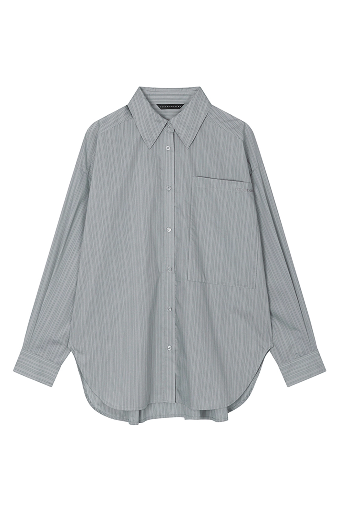 트리밍버드 New Multi Tuck Oversized Shirt [ Gray ] 상품 이미지 1