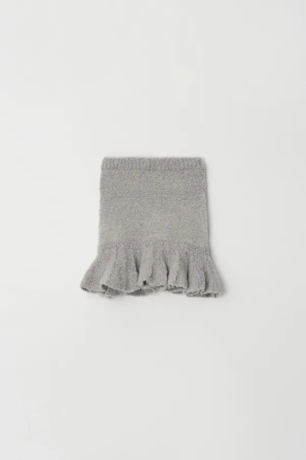 Wool Boucle Skirt (gray)