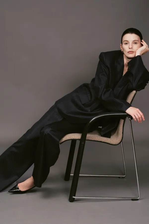 Harper Wool Silk Tailored Jacket