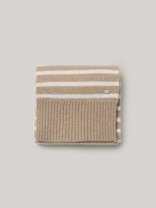 Hiver Stripe Muffler - Beige히버 스트라이프 머플러