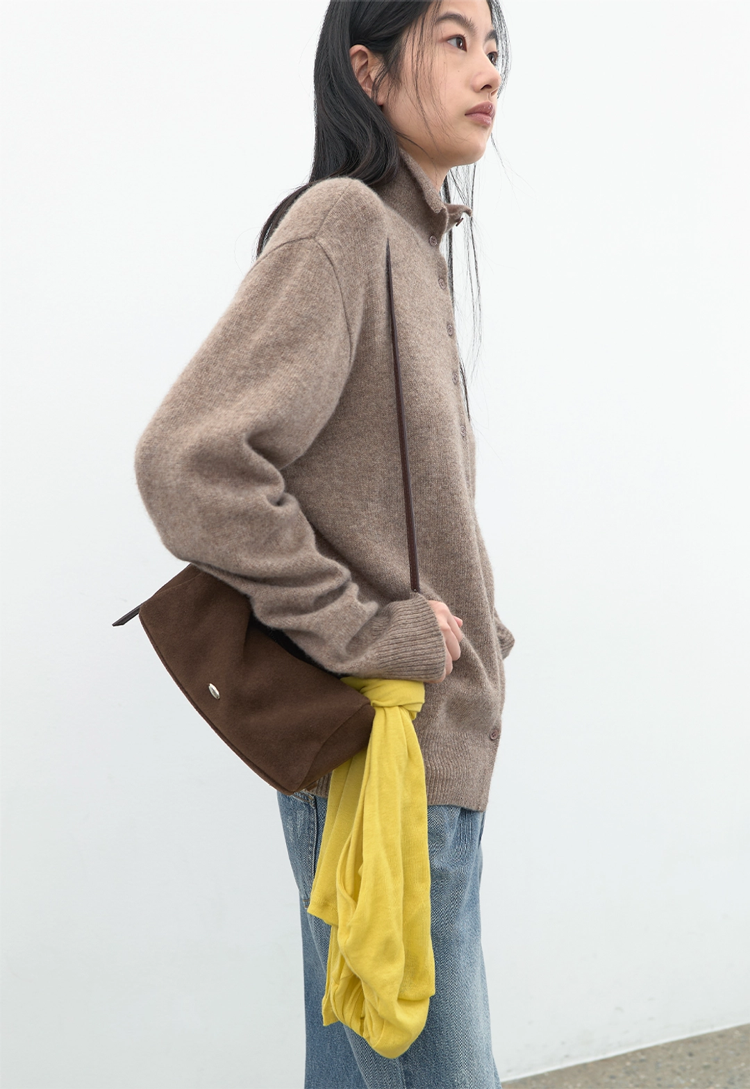 아뜰리에 나인 (CD-2277)YAK&WOOL HIGH NECK 2-WAY CARDIGAN 상품 이미지 3