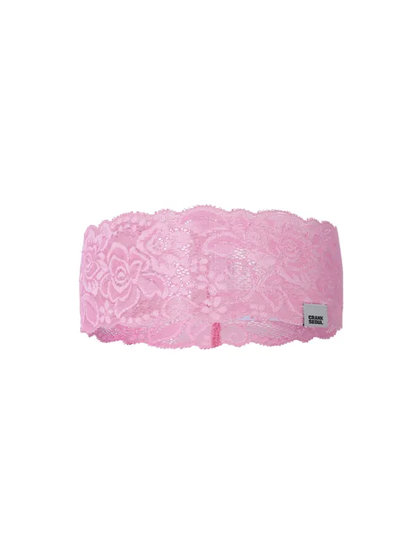 LACE VEIL HEADBAND_PINK