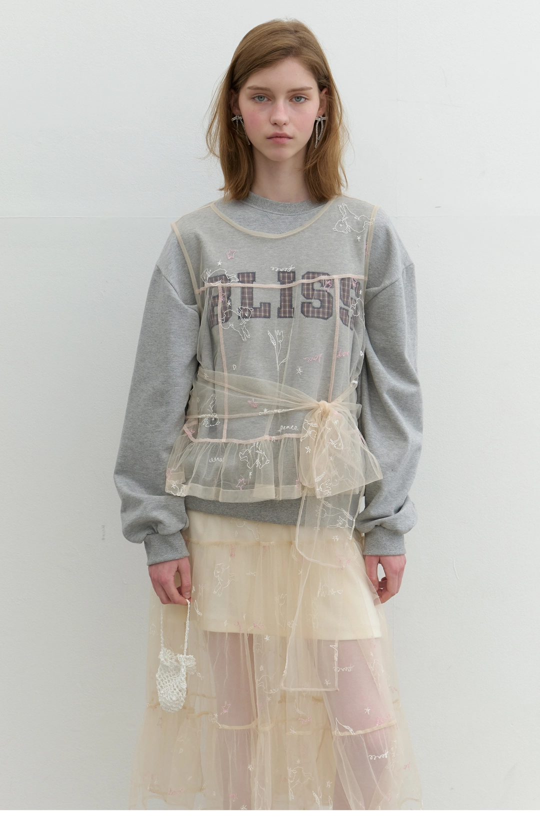 순수 Bliss Sweatshirt Grey 상품 이미지 1