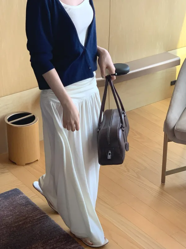 마레 셔링 로우 스커트