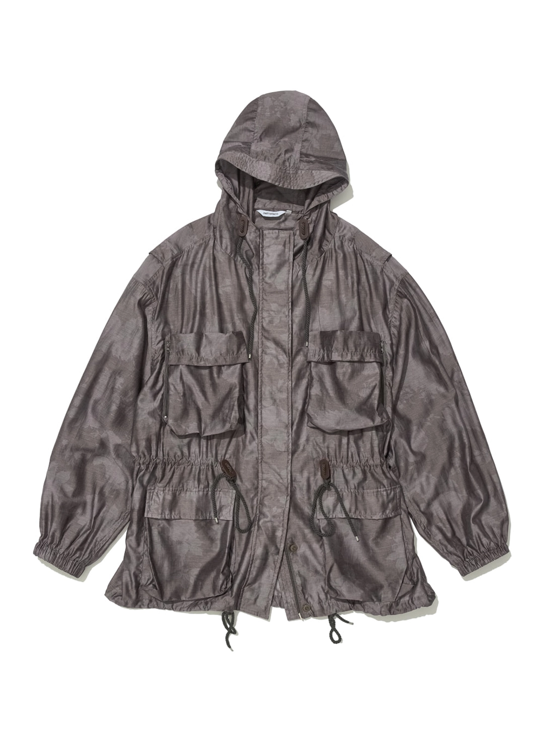 파르티멘토 [WOMEN] FLORAL LIGHTWEIGHT HOODED UTILITY JACKET_BROWN 상품 이미지 1