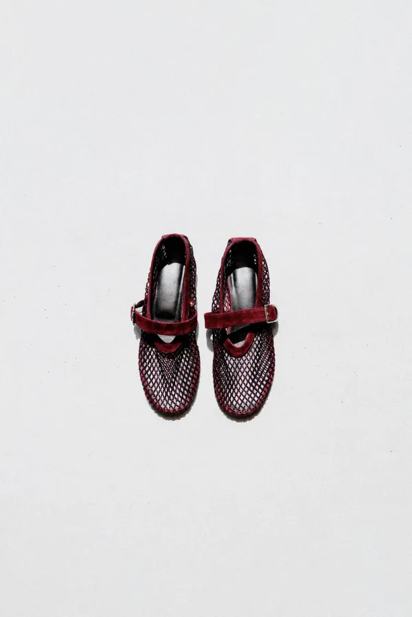 31355_Strass mesh ballerina flats