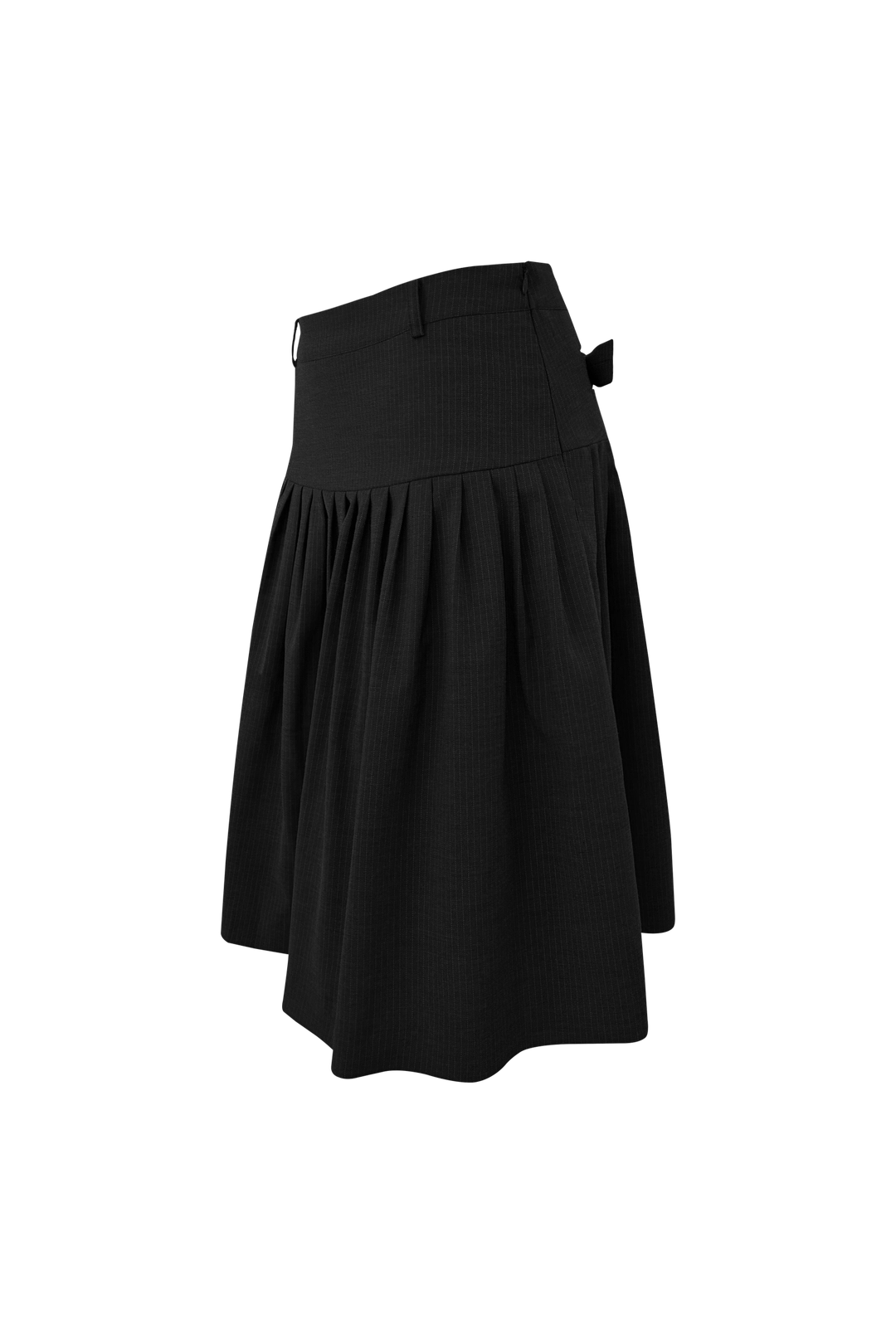 체메씨 BOW TUCK MIDI SKIRT (BLACK) 상품 이미지 2