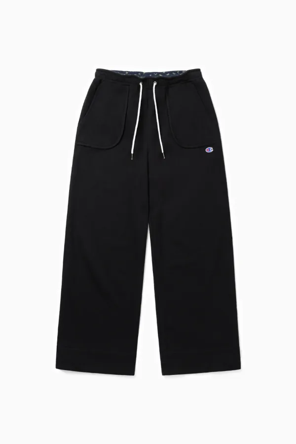 [9/22 SOON] FLOWER CUFF BANDING SWEATPANTS, BLACK