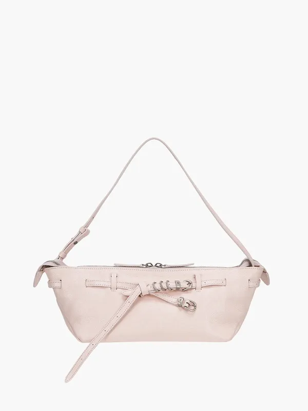 GRANDMA USED SLING BAG_pale pink cracked