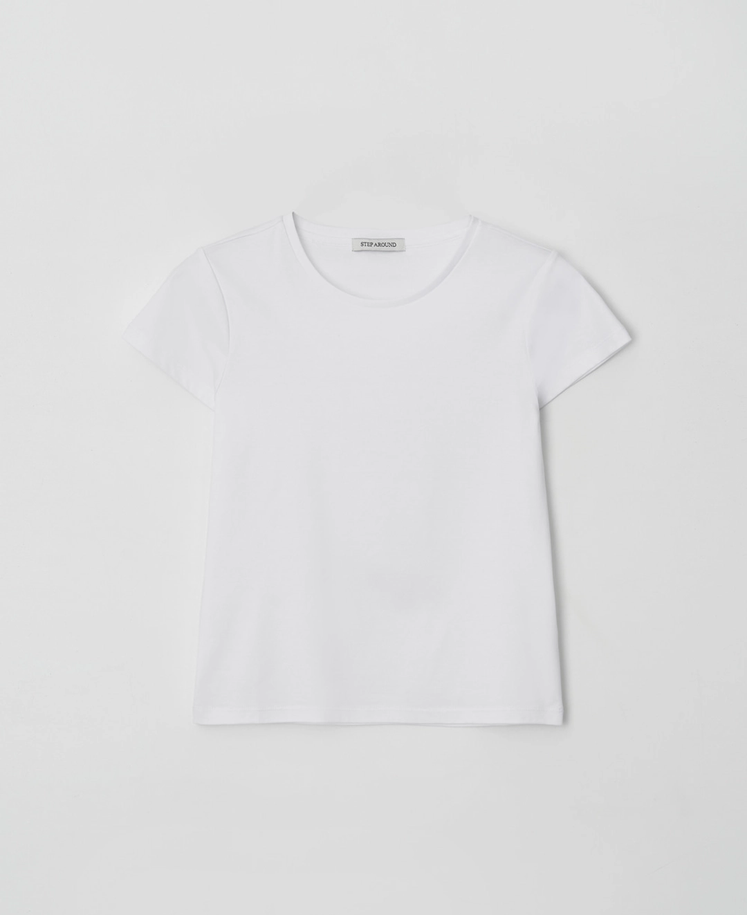 스텝어라운드 Silket Cotton Half Tee_WHITE 상품 이미지 1