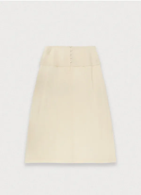 GLEAM LAYERED SKIRT - CREAM YELLOW