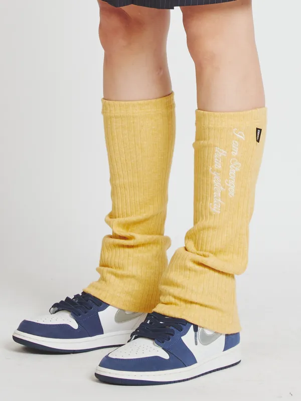 [Last one] LETTERING LEG WARMER_YL