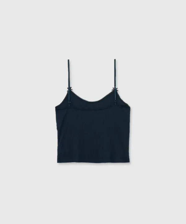 Soft lace cami (Navy)