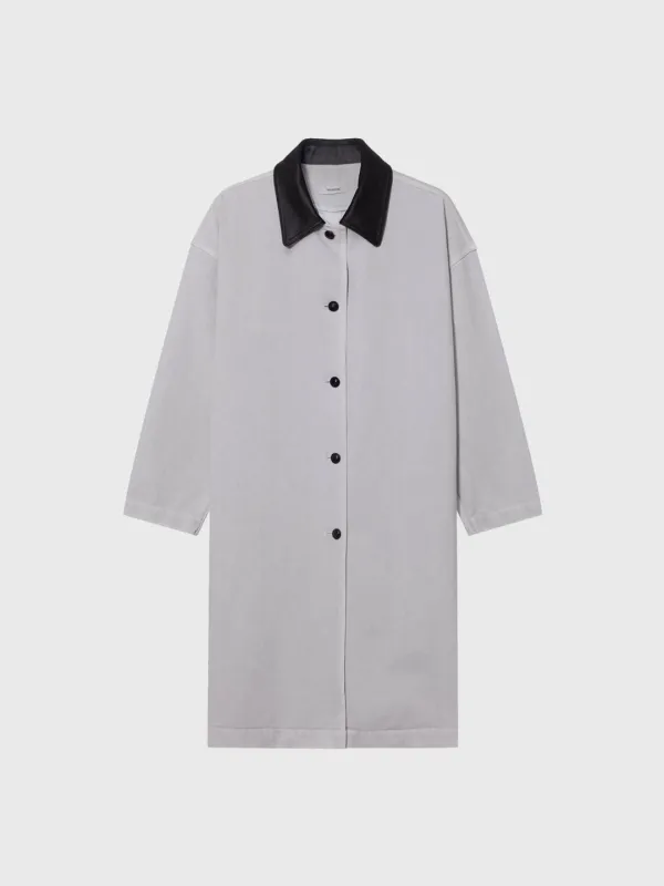 Dying trench coat (light gray / dark gray)