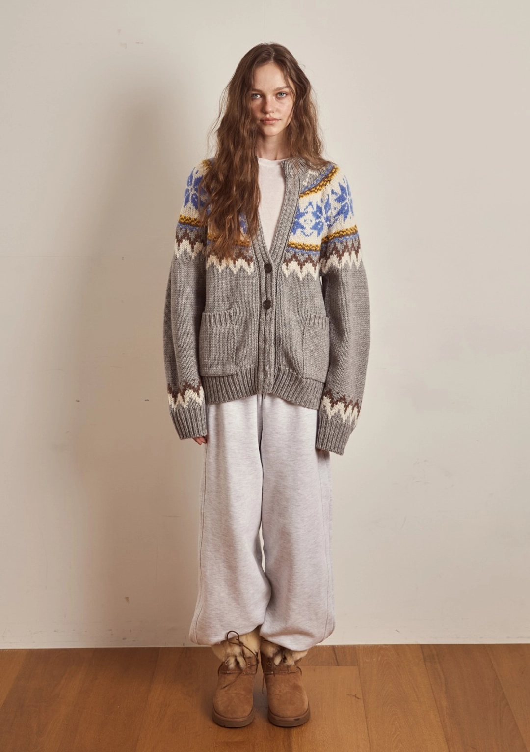 오픈도어 Nordic Salt Cardigan Gray 상품 이미지 2