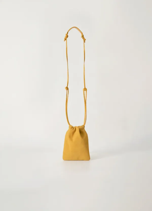 Fatu shoulder mini bag (Mustard suede)