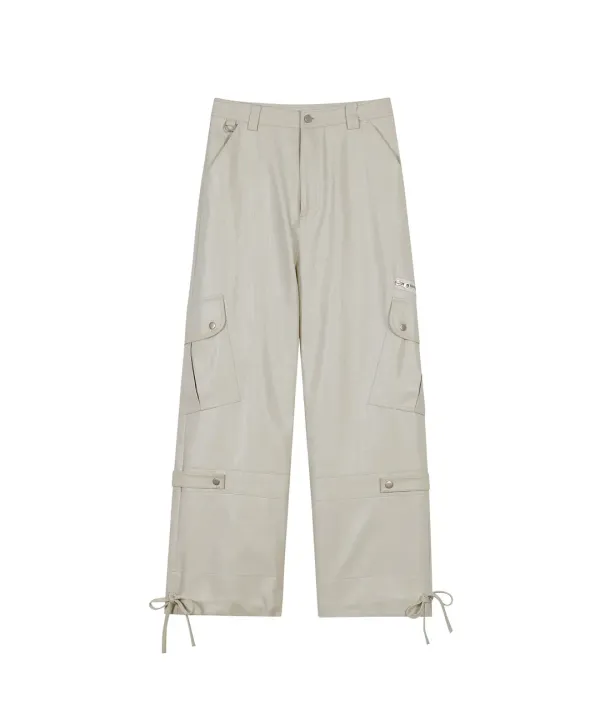 Coated Snap Pants [Ivory]