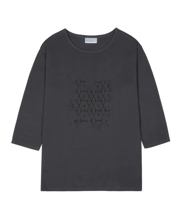 LATTICE T-SHIRT [CHARCOAL]