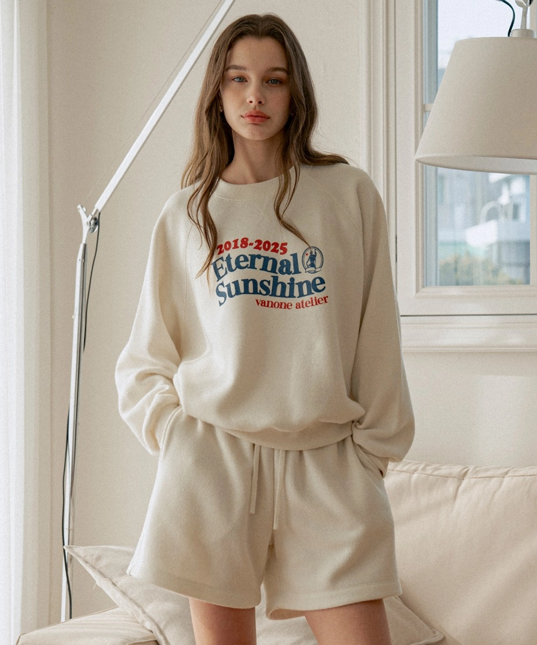 반원 아뜰리에 [세트] Eternal sunshine 스웨트 셋업(one color) 상품 이미지 2