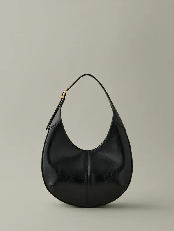 Round Miele Hobo Bag Black