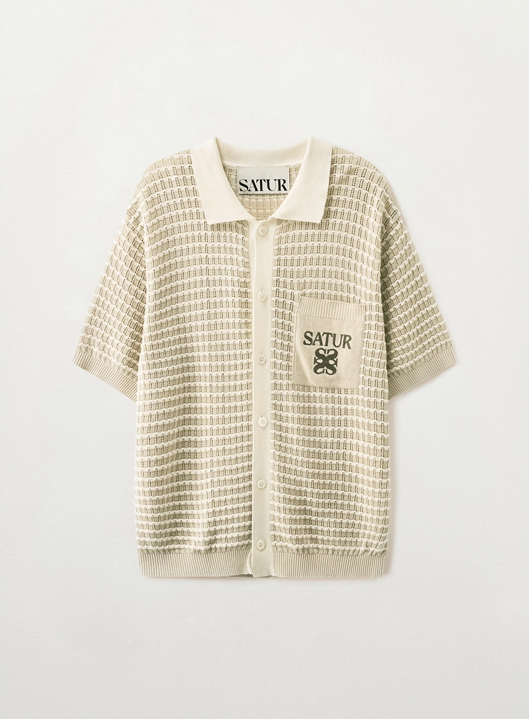 세터 Skashi Collar Half Knit Cardigan - Cream 상품 이미지 1