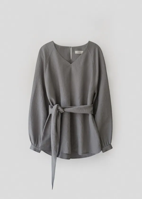 Sasha scarf blouse (gray)