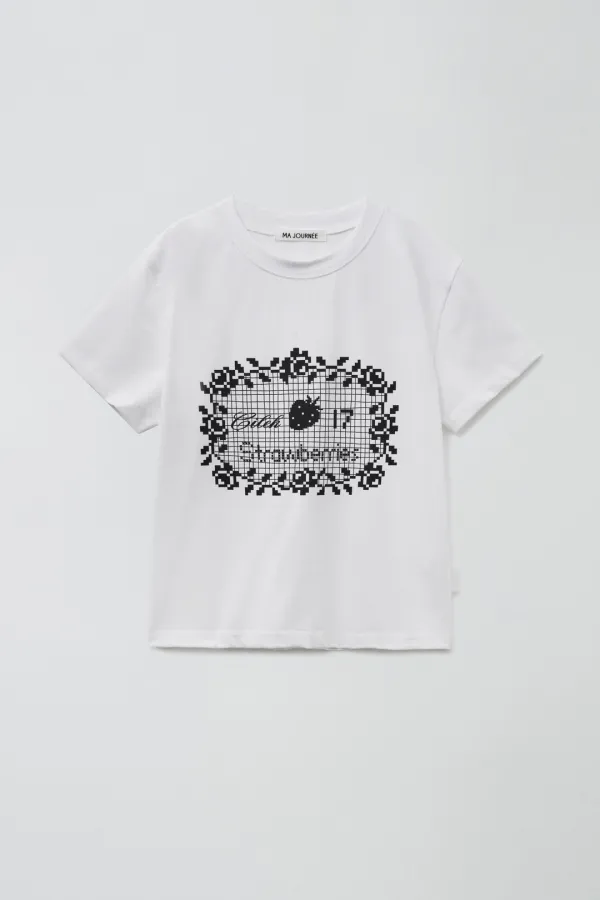 [3차 리오더] CROCHET GRAPHIC T-SHIRT_WHITE