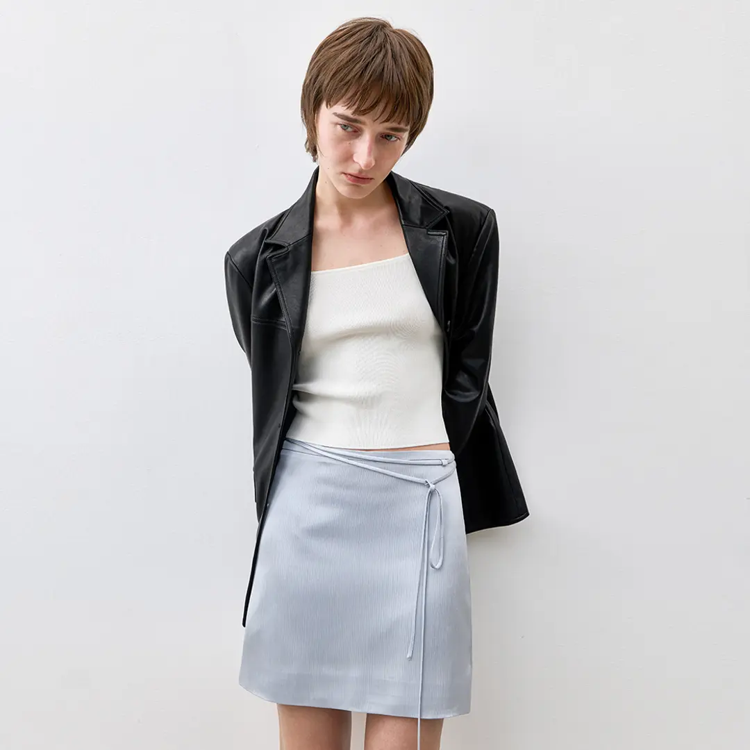 아뜰리에 나인 (SK-5030)ASHLEY SATIN A-LINE SKIRT 상품 이미지 1
