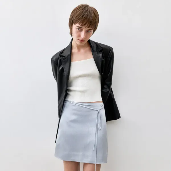 (SK-5030)ASHLEY SATIN A-LINE SKIRT