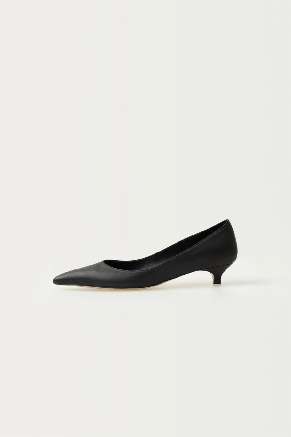 3RD / Pointed kitten-heel (Ink black)