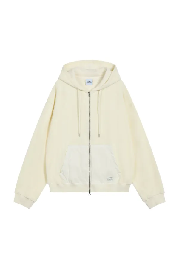TERRY HOOD JUMPER-IVORY
