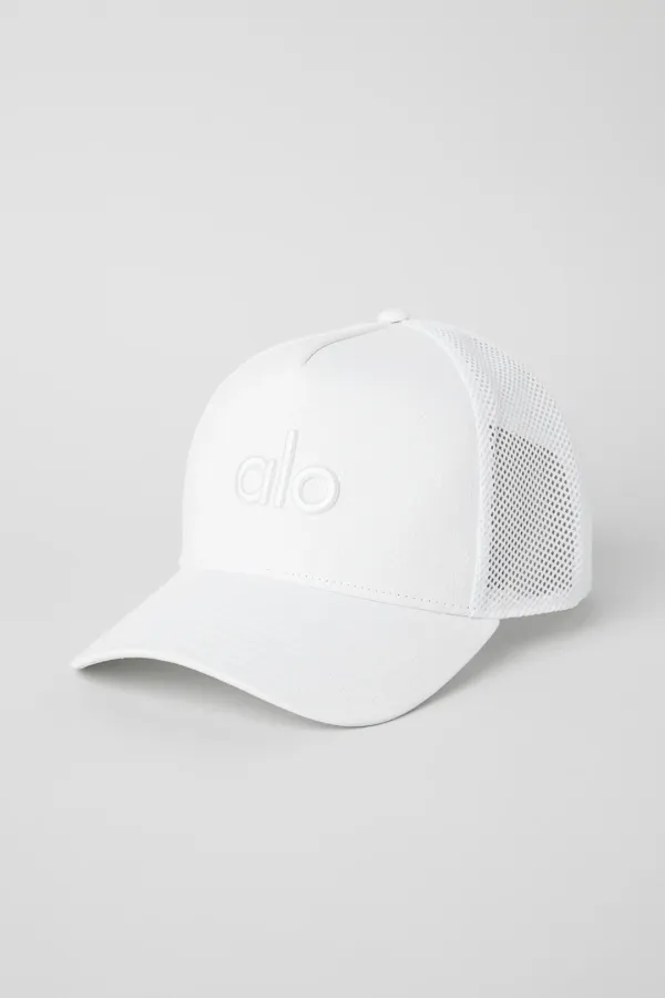 District Trucker Hat - White/White