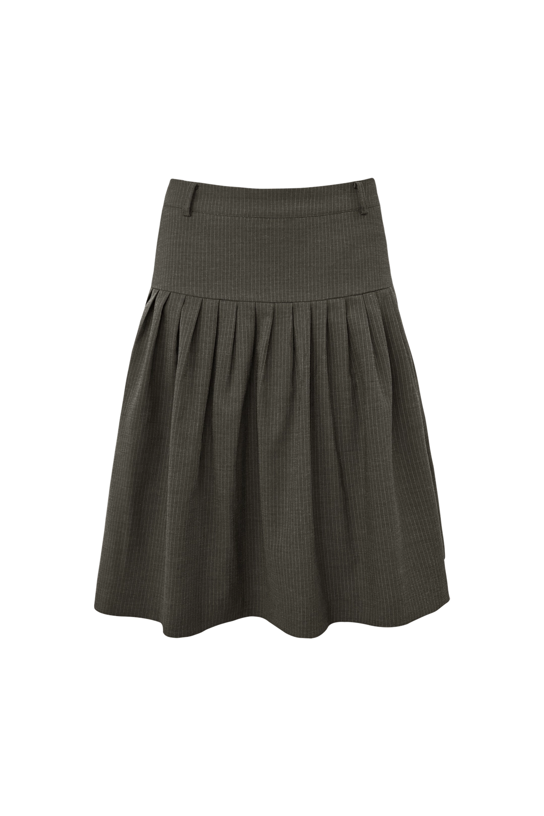체메씨 BOW TUCK MIDI SKIRT (BROWN) 상품 이미지 3
