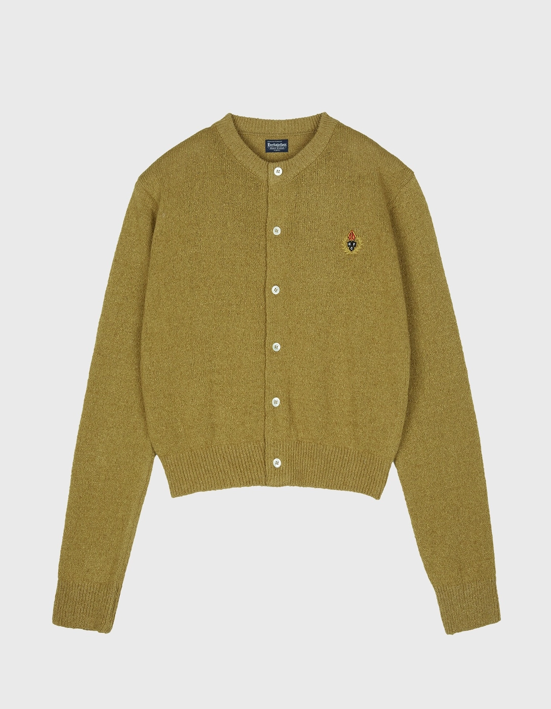헤리티지플로스 CREST PAPER ROUND CARDIGAN (W) / Gold Khaki 상품 이미지 1