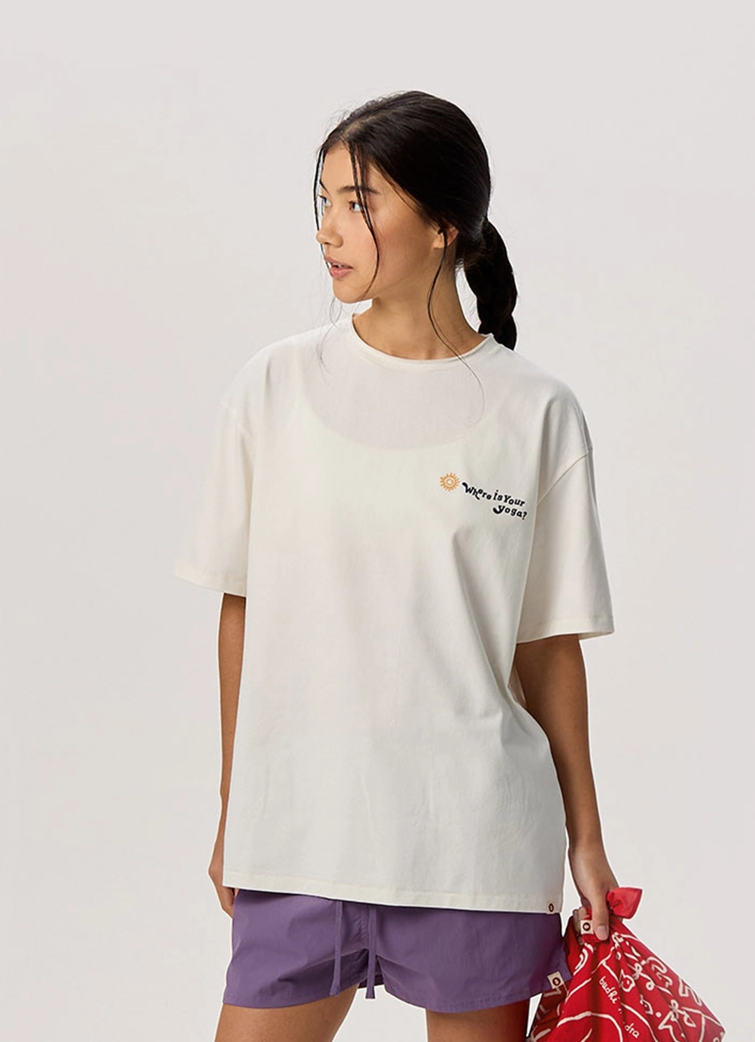 부디무드라 Surya lettering T (Unisex)_Star White 상품 이미지 3