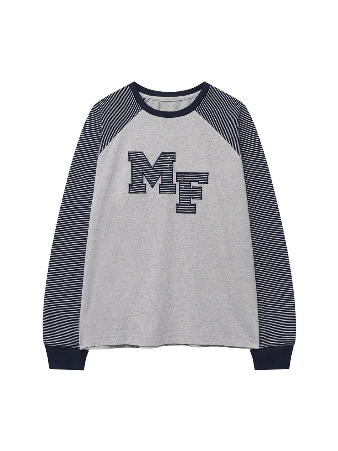 마가린핑거스 LOGO PATCHWORK T-SHIRT (GREY) 상품 이미지 3