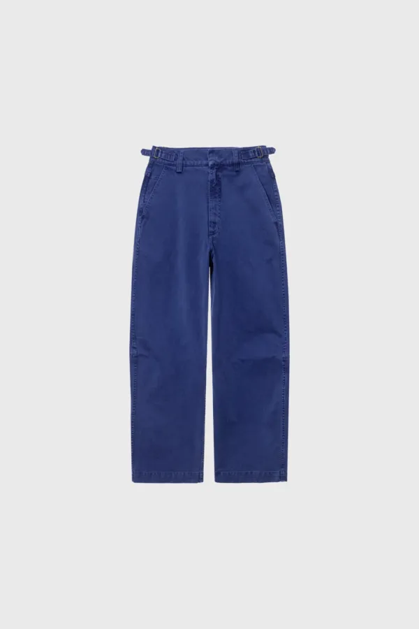 Cotton Dying Curve Pants (Light Blue / Blue)