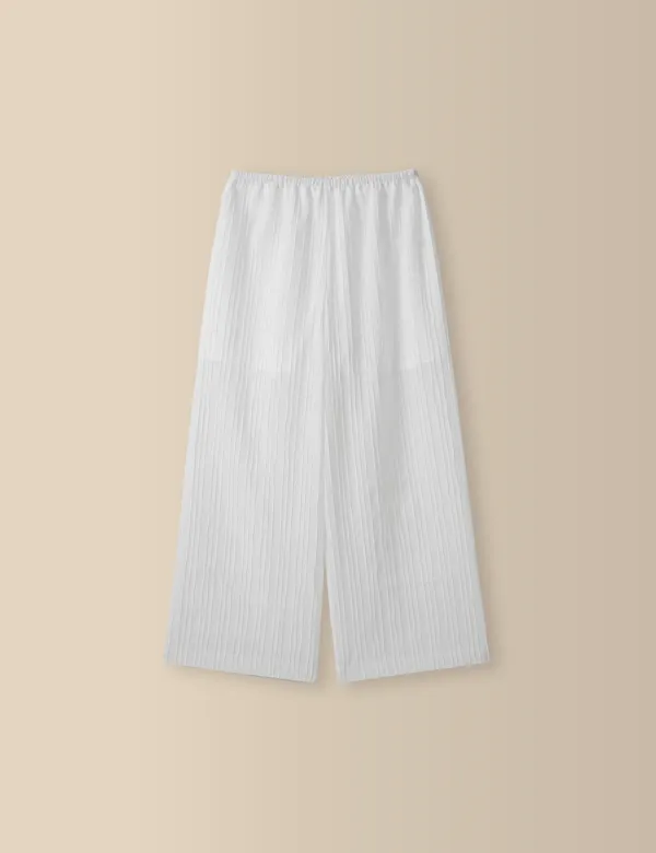 Riviera Pleats Pants (White)